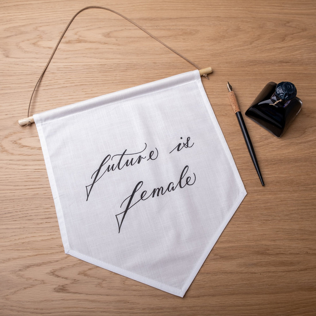 Future is female Linen Banner - Darling Spring