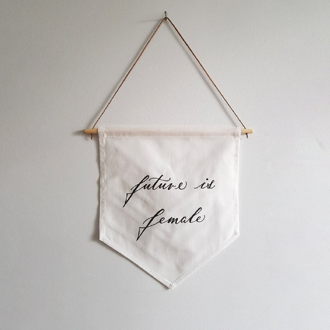 Future is female Linen Banner - Darling Spring