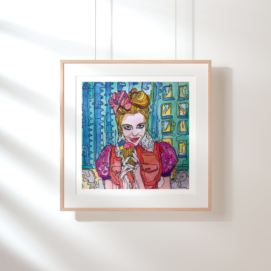 Ice Cream Girl Fine Art Print - Darling Spring