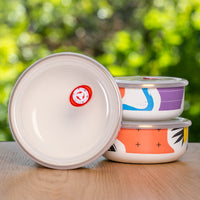 Kapka Flashback Enamel Food Storage Container - Darling Spring