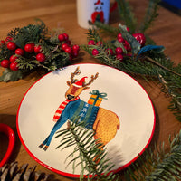 Happy Folks Christmas Ceramic Plate