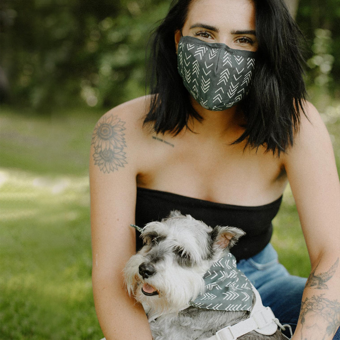 Face Mask & Dog Bandana Bundle - Darling Spring