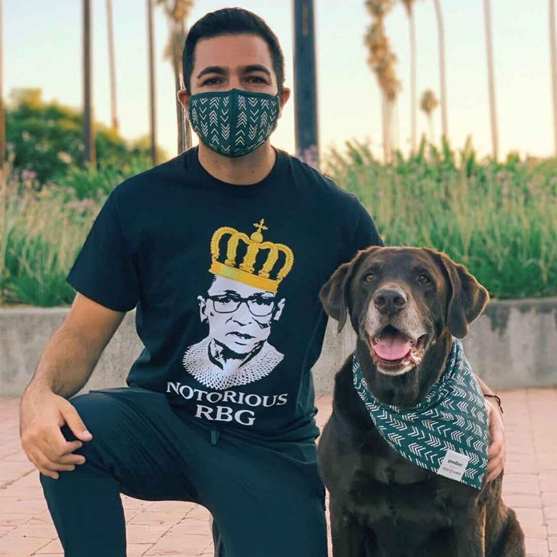 Face Mask & Dog Bandana Bundle - Darling Spring