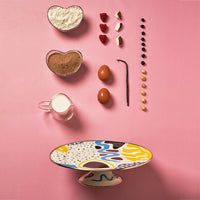 Kapka Flashback Enamel Footed Cake Stand - Darling Spring