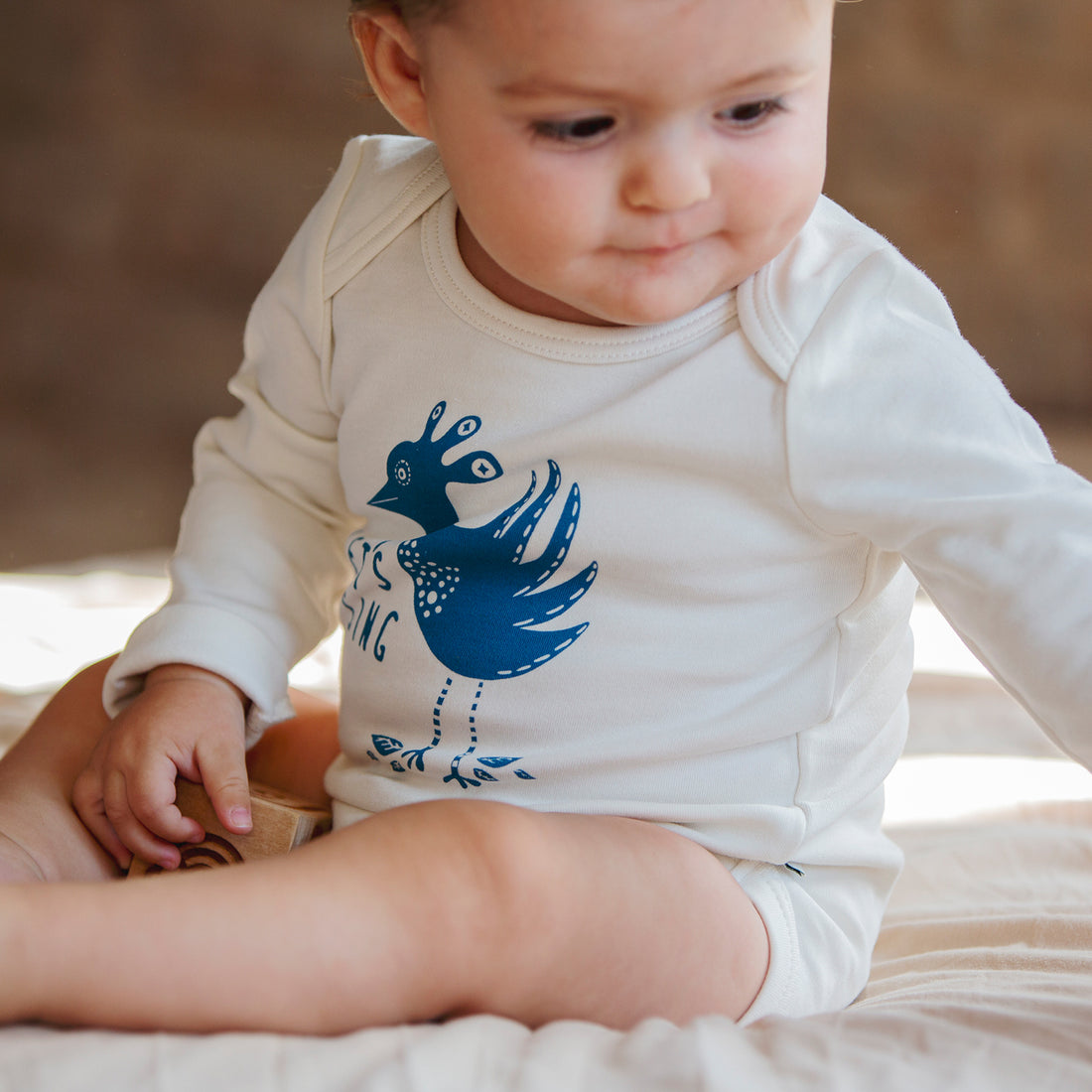 Long Sleeve Envelope Onesie - Darling Spring