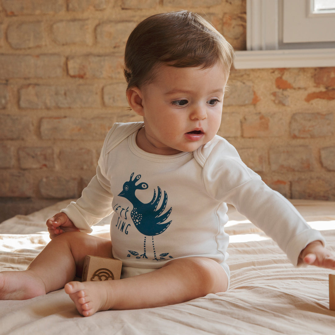 Long Sleeve Envelope Onesie - Darling Spring
