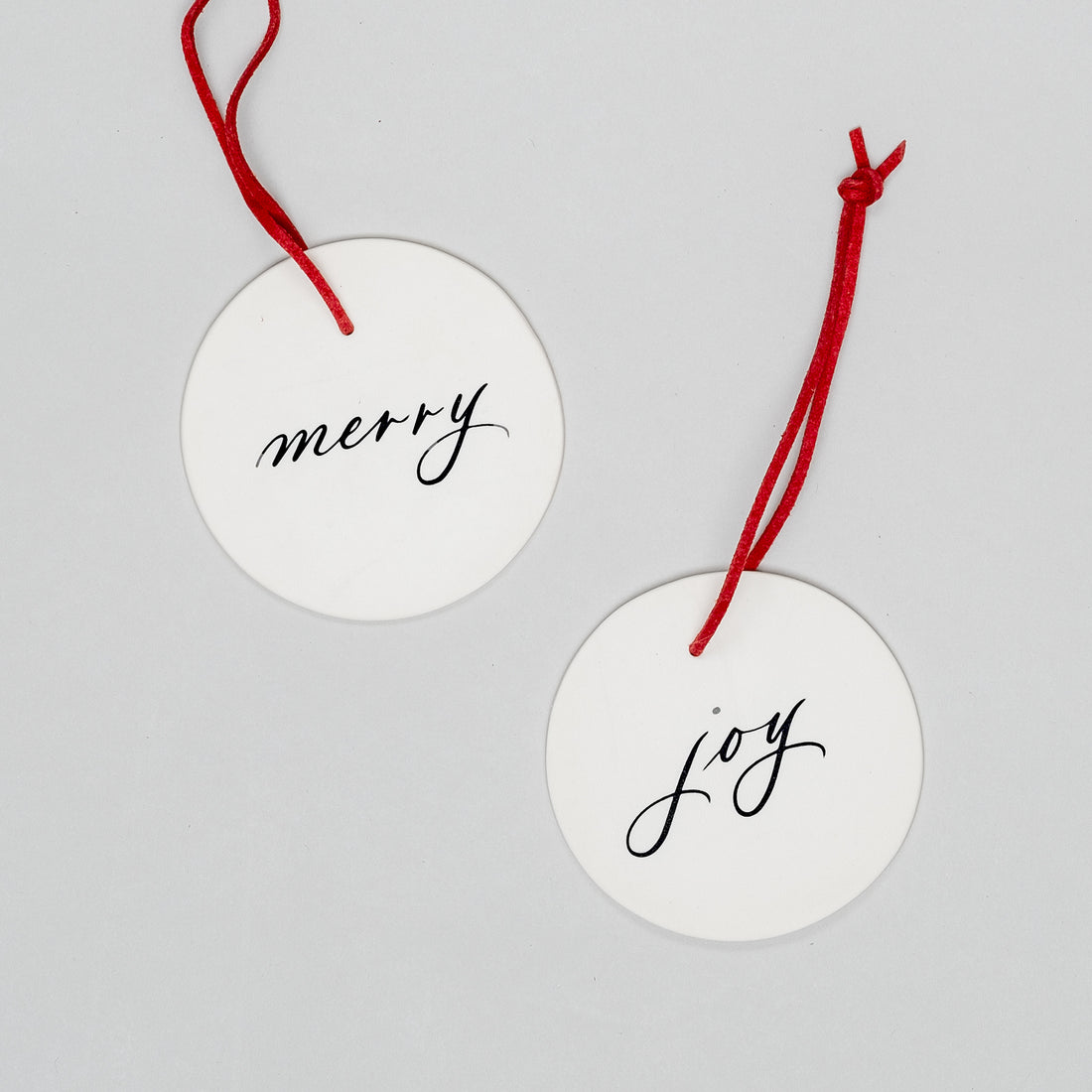 Merry & Joy Ornament Set of Two - Darling Spring
