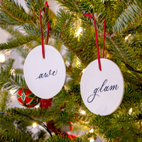 Awe & Glam Ornament Set of Two - Darling Spring