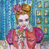Ice Cream Girl Fine Art Print - Darling Spring