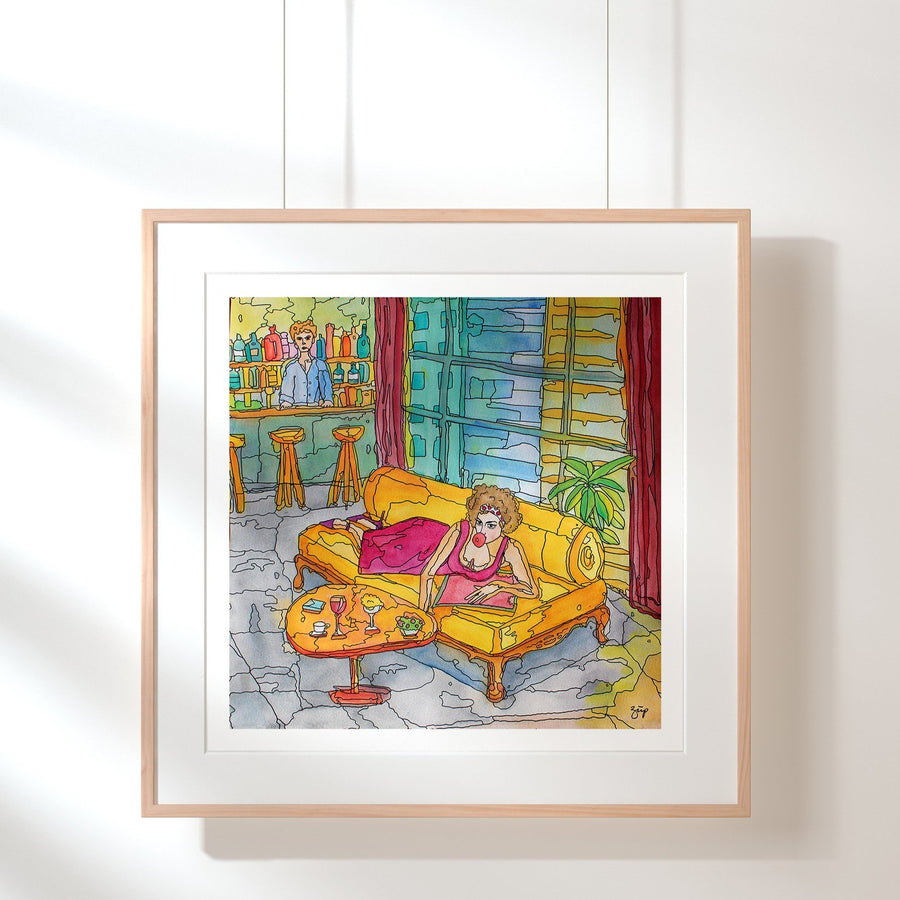 Bubblegum on the Couch Fine Art Print - Darling Spring