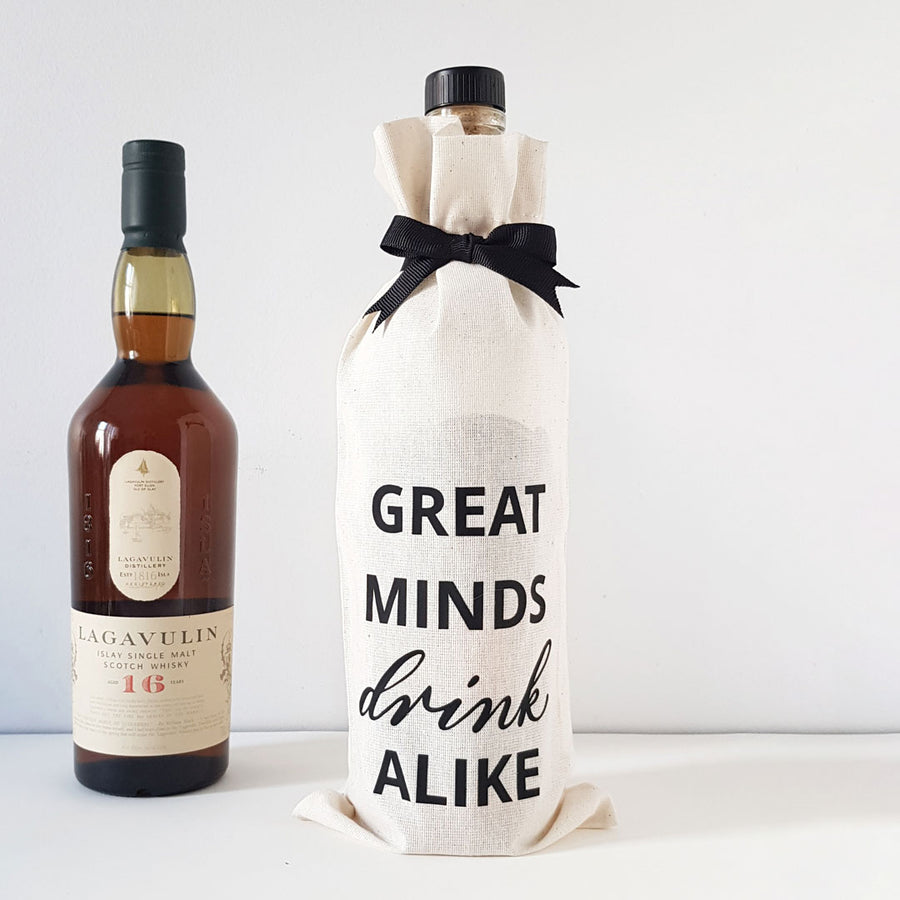 Calligraphed Cotton Wine Bags