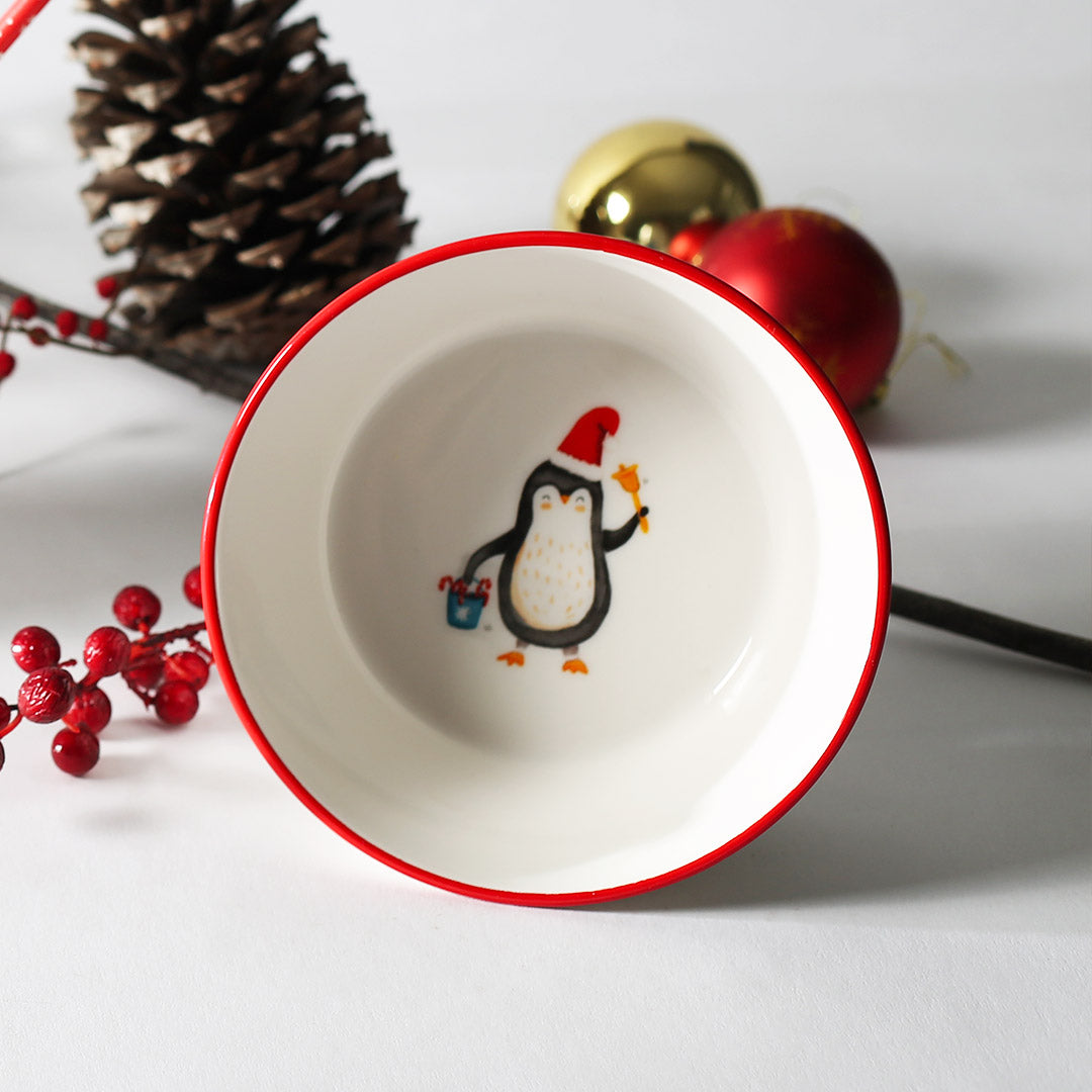 Happy Folks Christmas Ceramic Bowl