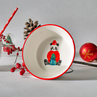 Happy Folks Christmas Ceramic Bowl