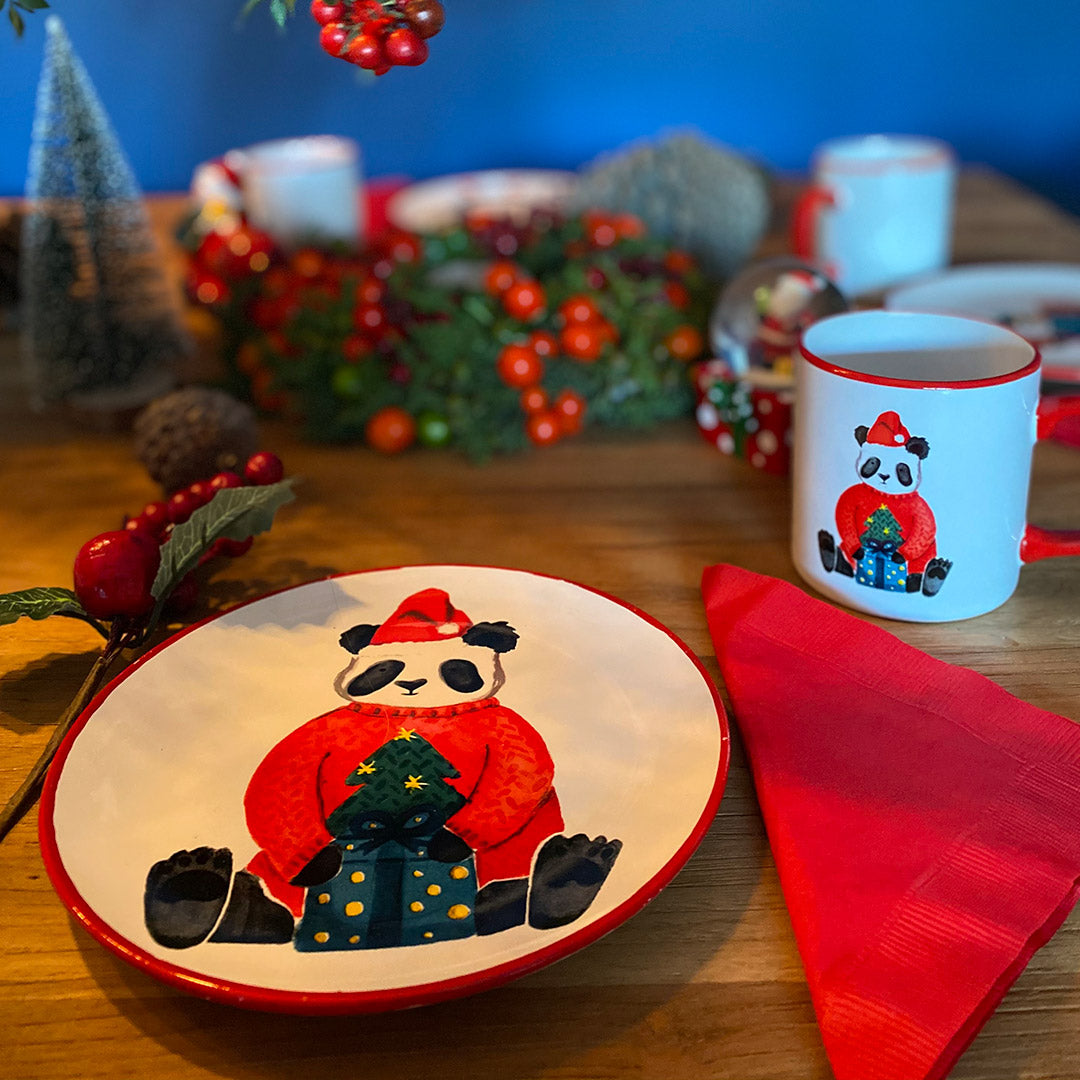 Happy Folks Christmas Ceramic Plate