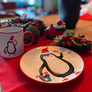 Assiette en céramique de Noël « Joyeux gens » (Caisse de 3)