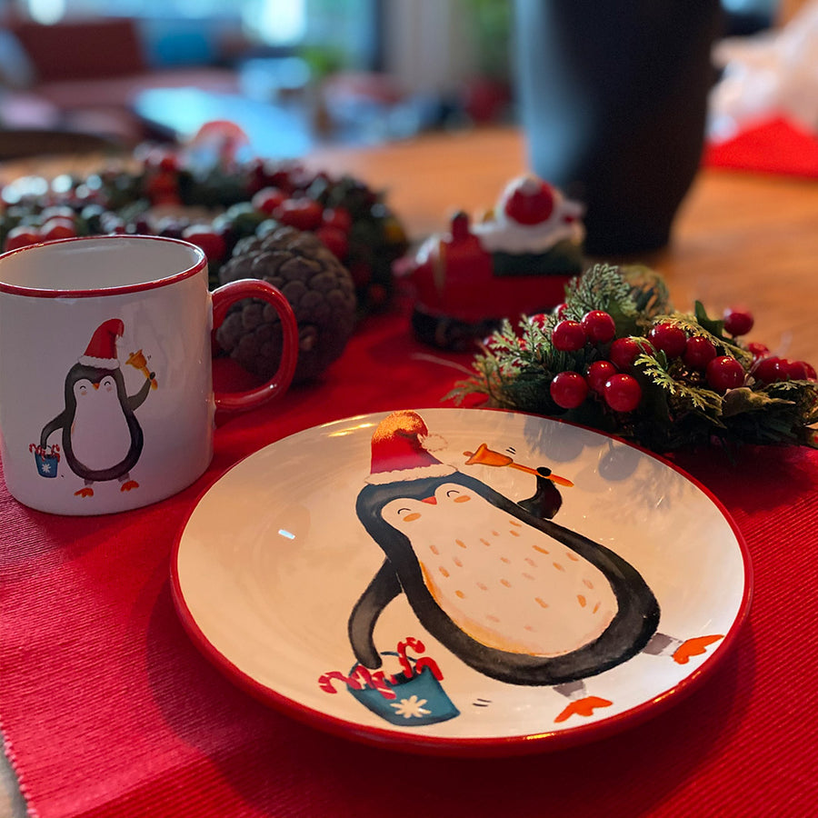Happy Folks Christmas Ceramic Plate