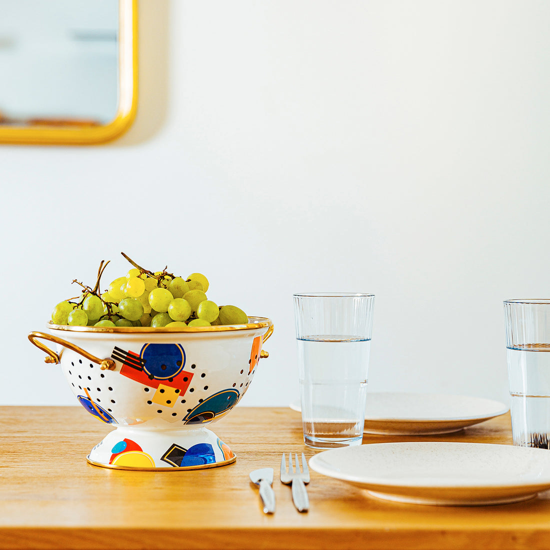 Bauhaus Enamel Colander