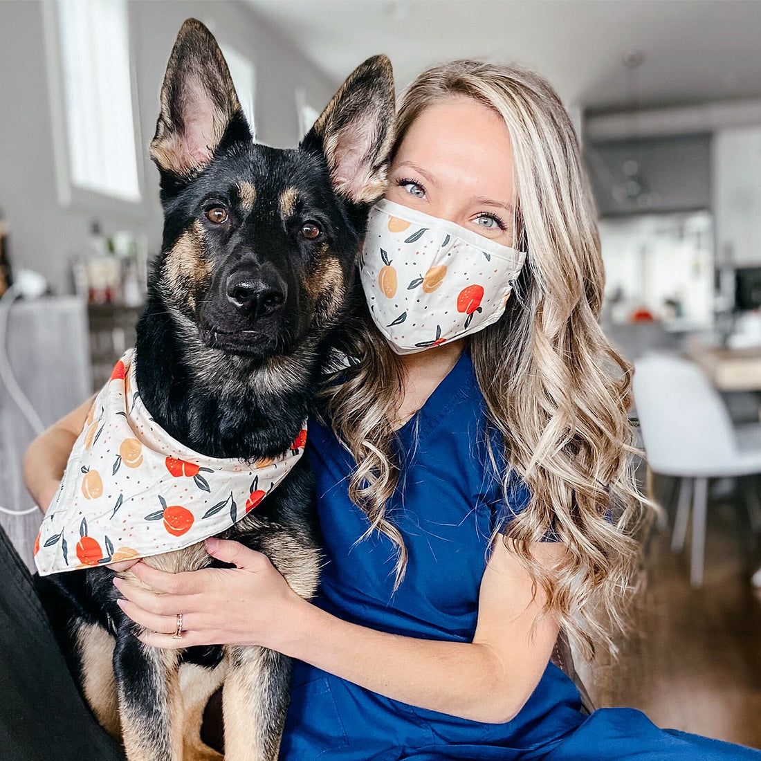 Face Mask & Dog Bandana Bundle - Darling Spring