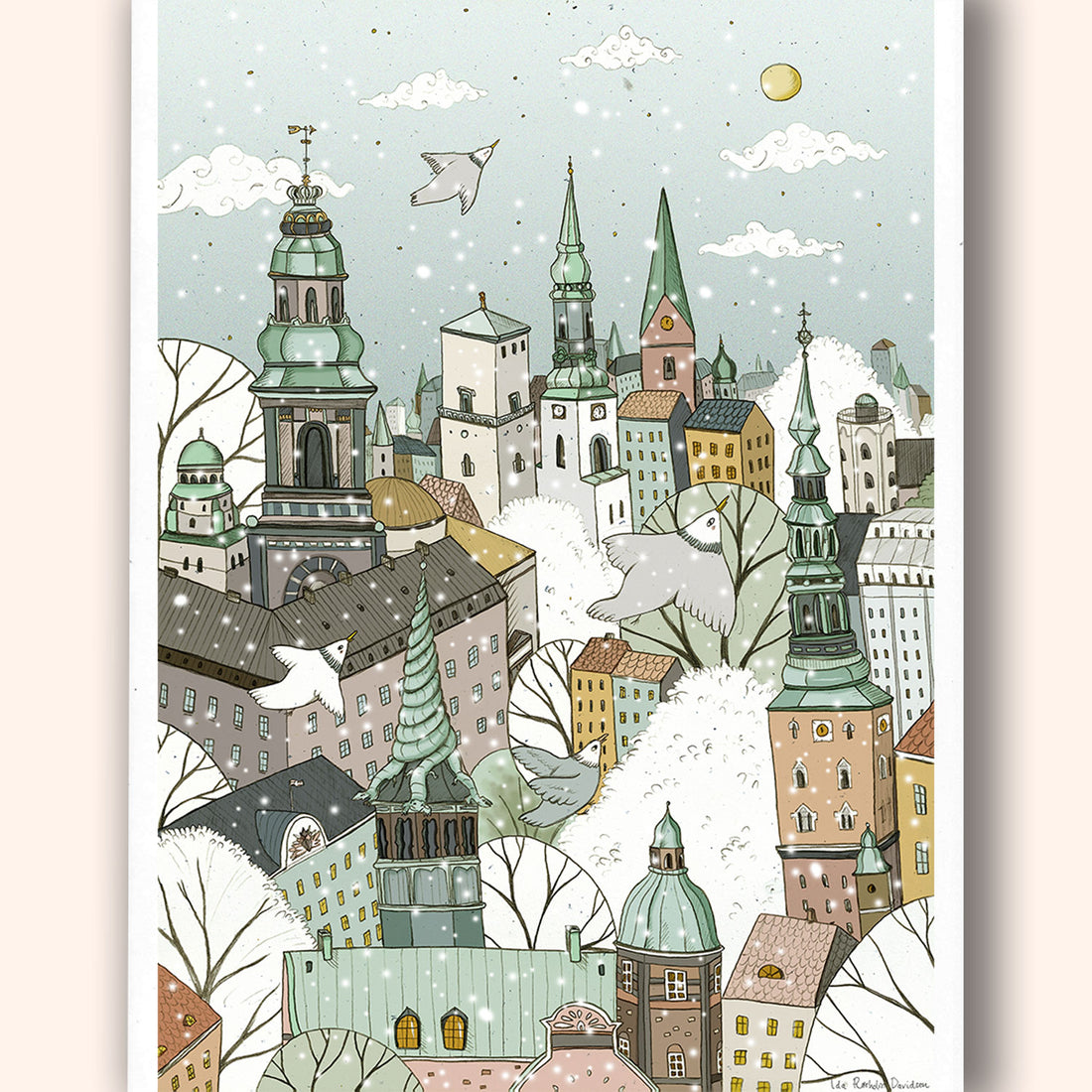 Winter in Copenhagen Art Print - Darling Spring