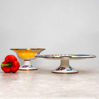 Kapka Flashback Enamel Footed Cake Stand - Darling Spring