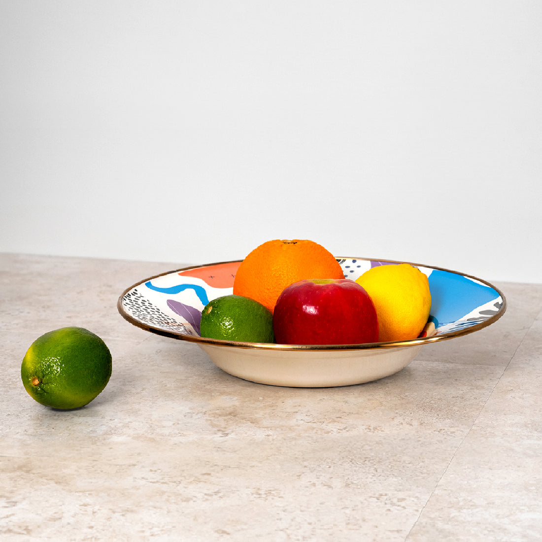 Kapka Flashback Large Enamel Fruit Plate - Darling Spring