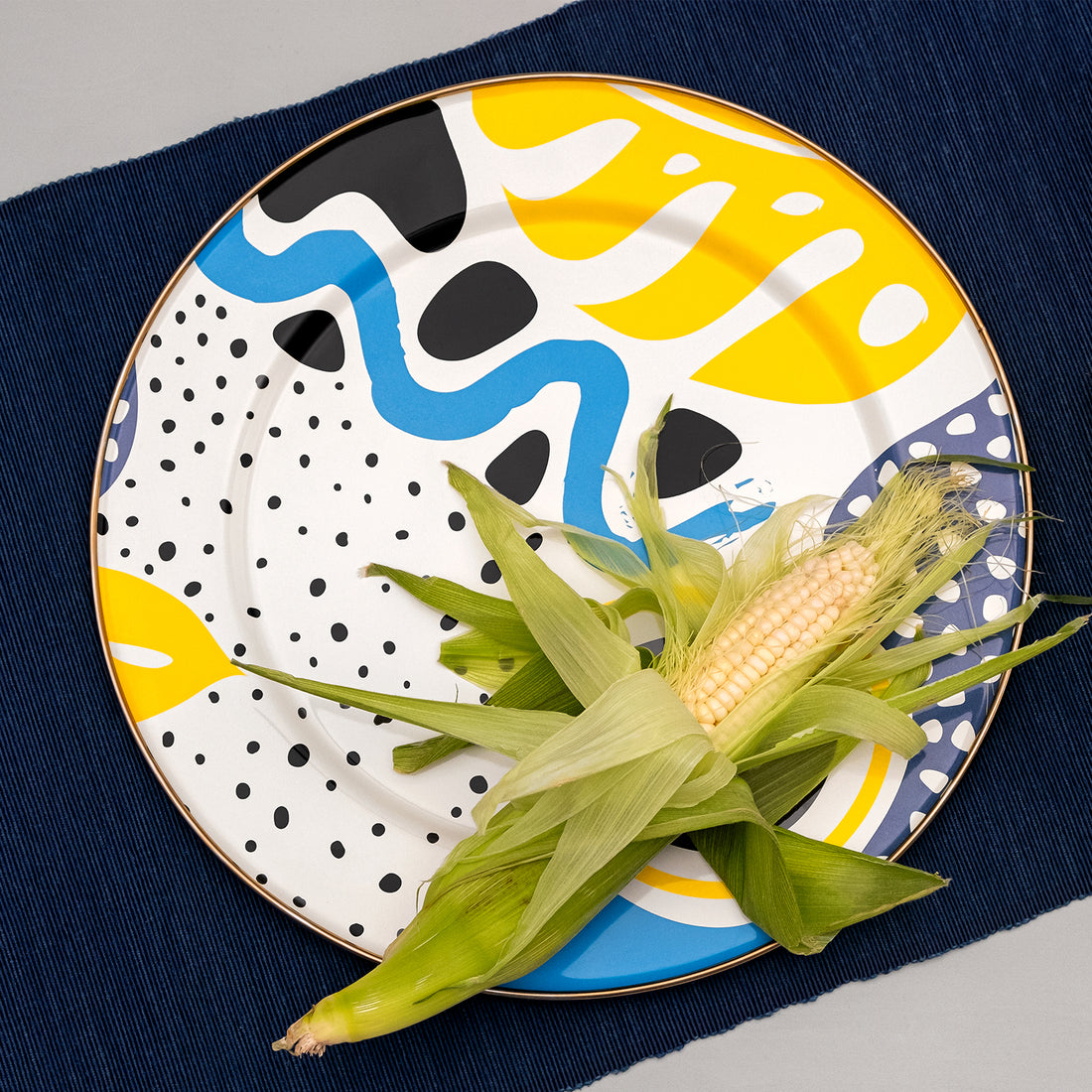 Kapka Flashback Enamel Serving Plate - Darling Spring