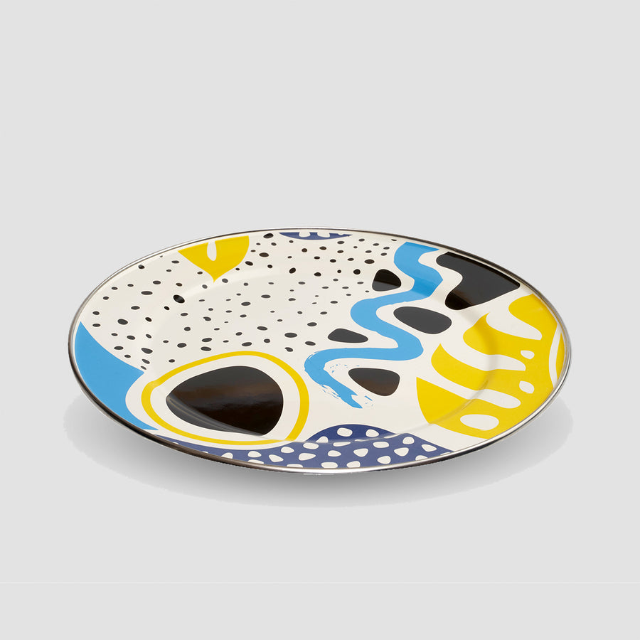 Kapka Flashback Enamel Serving Plate - Darling Spring