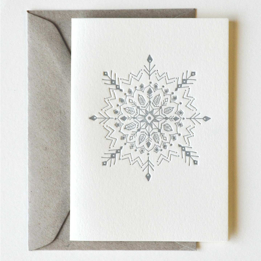 Mandala Snowflake Greeting Card - Darling Spring