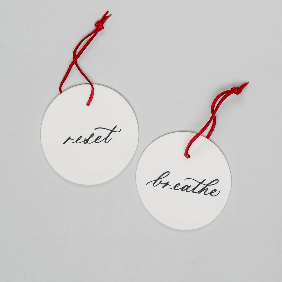 Reset & Breathe Ornament Set of Two - Darling Spring