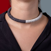 Tricolor Leather Choker - Darling Spring